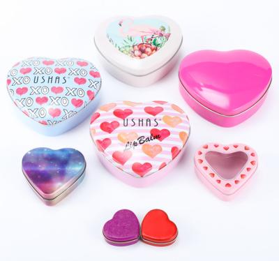 China OEM Heart Shape Tin Mint Box Candy Gift Metal Packing Food Container for sale