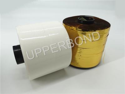 China Anti - Fake Gold Line Cigarette Packaging Adhesive BOPP Tear Tape 10000m for sale