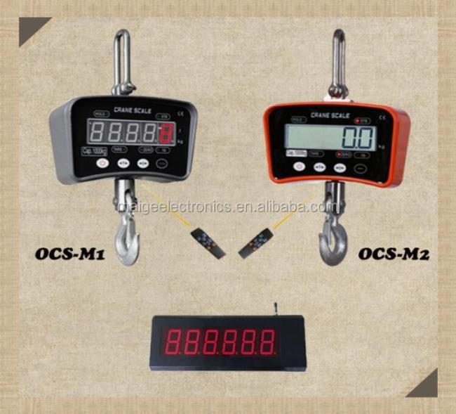 50kg-1000kg Electronic Portable Crane Scale LCD or LED Display Hanging Scale