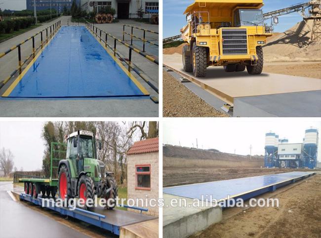 3x16m 60Ton Heavy Duty Digital Truck Scale Weighbridge With Steel Ramps