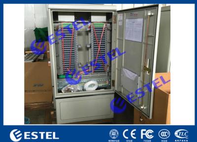 China IP65 Stainless Steel Fiber Optical Cable Cabinet With Front or Rear Access Floor Mount for sale