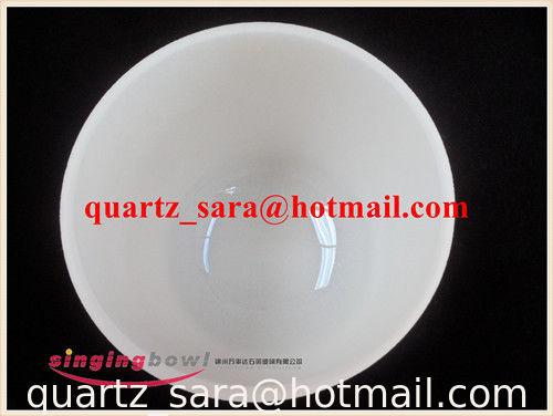 Direct Manufacturer White Chakra Tuned Quartz Singing Bowl from 8'' to 24'' and chakra note FSB951