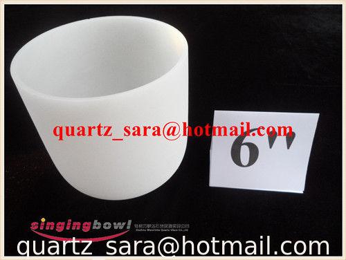 Direct Manufacturer White Chakra Tuned Quartz Singing Bowl from 8'' to 24'' and chakra note FSB951