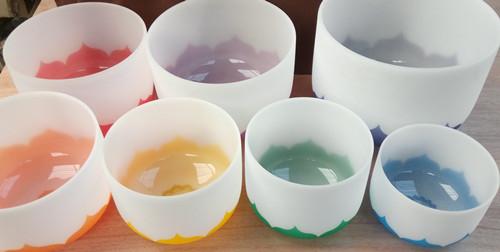 Chakra Lotus Quartz Crystal Singing Bowls Full Sets Wholesale Price 1
