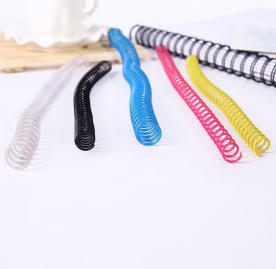 China Stationery PVC PET Plastic Spiral Single Wire Coil For Notebooks for sale