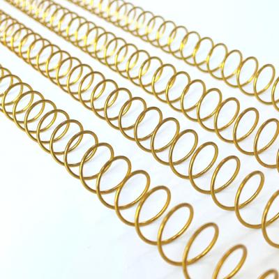 China Custom Size Gold Metal Coil Binding For Desk Planners 48loops NanBo for sale