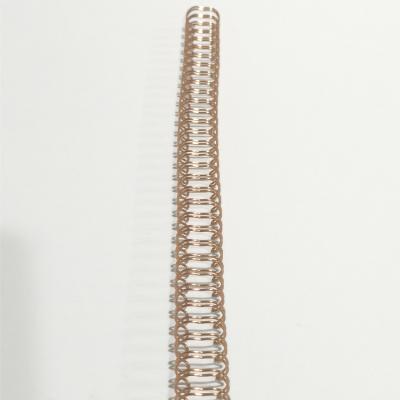 China Rose Gold 7/16 Inch Double Wire 23 Loops Binding Coil Spiral Wires For Book Shops for sale