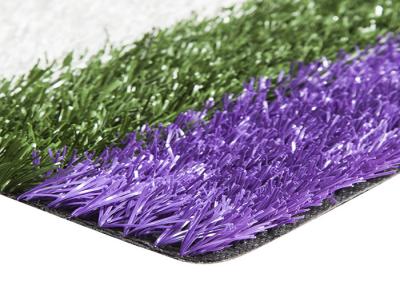 China Césped artificial coloreado liso de la pista de tenis, resistencia ULTRAVIOLETA coloreada de la hierba falsa en venta