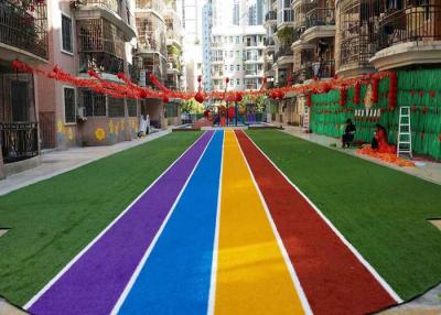 China Runing Track Coloured Artificial Grass Carpets For Landscaping Decoration for sale