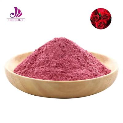 China 100% Pure Dried Red Rose Flowers Natural Plant Extract Bulk Rose Extract Powder for sale