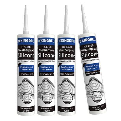 China Stainless Steel Weatherproof Silicone Sealant Adhesive For Glass Glazing Glue for sale