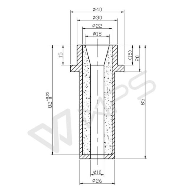 boron carbide Straight bore nozzles nozzle sandblasting with SS jacket