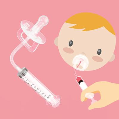 China Medicine Oral Feeding Syringe BPA Free Training Baby Eating Pacifier Feeder for sale