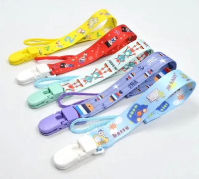 China Baby Pacifier Holder Clip Eco Friendly Cute Custom Printing length 35cm for sale