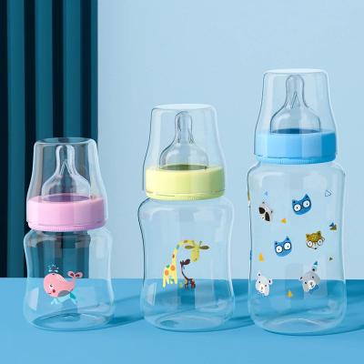 China Animal Pattern PP Feeding Bottle With Silicone Nipple Unbreakable for sale