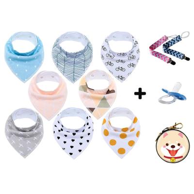 China Drool Newborn Bandana Bibs Burp Cloths Waterproof Baby Bib 100% Cotton en venta