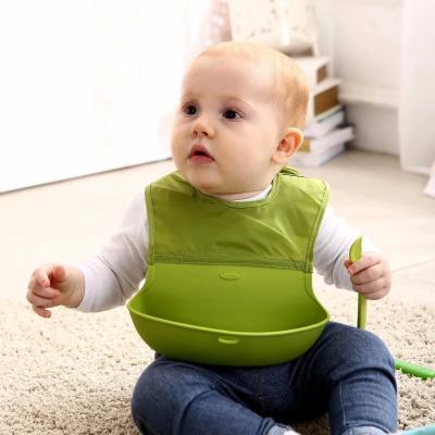 China Three Dimensional 	Waterproof Infant Bibs Children Dinner Pocket Silicone Washable for sale
