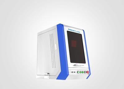 China 50W / 100W Green Metal Laser Marking Machine With Closed Cover for sale