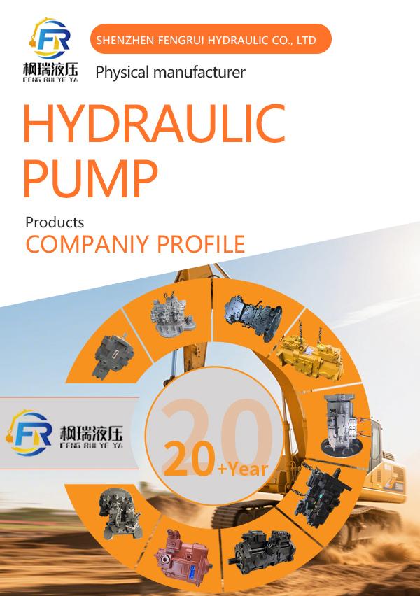 Excavator hydraulic pump K3V112DT front view showing ports and mounting configuration