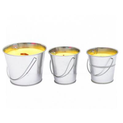 China Hanging Anti Insect Tin Citronella Bucket Candles Paraffin For Travel for sale