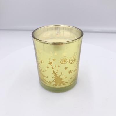 中国 アロマセラピーのための手製の黄色い電気めっきの香りの家の蝋燭 販売のため