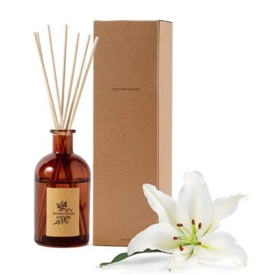 Chine Amber Fragrance Large Reed Diffuser personnalisée colle 120ml pour la pièce à vendre