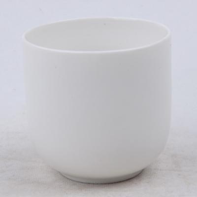 China 7oz Plain White Scented Natural Ceramic Soy Candle Pot For Sleeping for sale