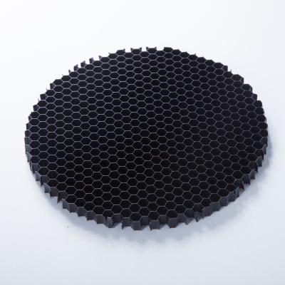 China Round Black Aluminum Honey Comb Louver 2mm Side Length for sale