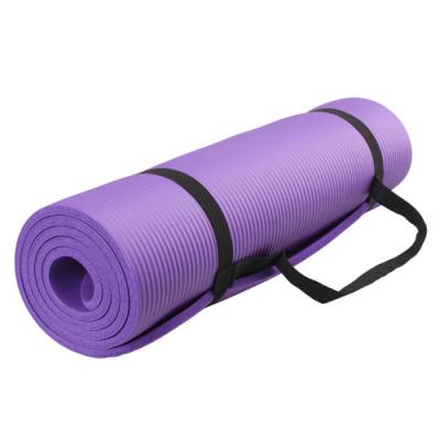 China 10mm,15mm extra thikness anti-slip NBR Yoga Mat with strap for sale