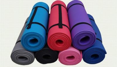 China Extra thickness pilates NBR Yoga Mats with strap for sale
