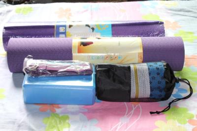 China yoga accessories set with yoga mat,yoga towel ,yoga block, yoga strap-yoga props set for sale