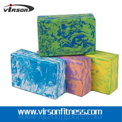 China Virson OEM Custom Logo Print Colourful High Density EVA Foam Yoga Block& Yoga Bricks for sale