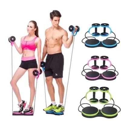 China AB Wheels Roller Stretch Elastic Abdominal Resistance Pull Rope Abdominal Muscle Trainer Exercise Tool Abdominal Roller for sale