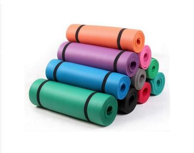 China 1/2-Inch Extra Thick High Density NBR Exercise Yoga Mat with Carrying Straps for sale