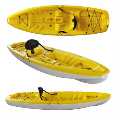 China Wholesale cheap single sit on top HDPE blow molded plastic fishing kayak with factory price for sale