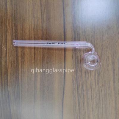 China wholesale pink sweet puff glass pipe 12/14/15/16 cm for somking for sale