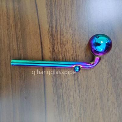 China wholesale sweet puff glass pipe oil burner water pipe  12/14/15/16 cm for somking pipe for sale