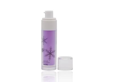China 50ml Frosted Purple Cream Spray Bottle Half Cap With Black Silk Screen Printing for sale