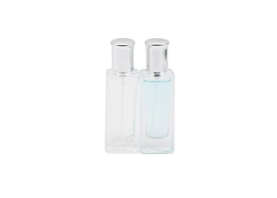 China 50ml Clear Square Rectangle Shape Empty Glass Perfume Bottles for sale