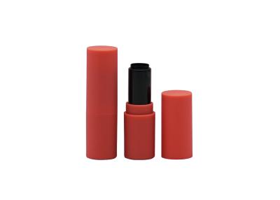 China Color Matching Cylindrical Plastic Lipstick Tube , Empty Liquid Lipstick Container for sale