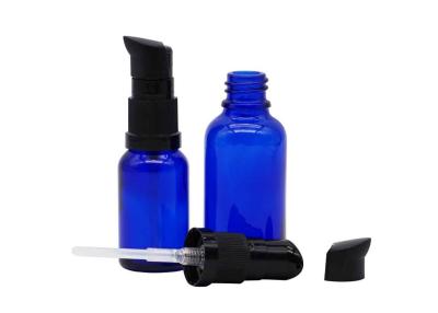 China El dropper de cristal embotella color azul transparente de las botellas de aceite esencial en venta