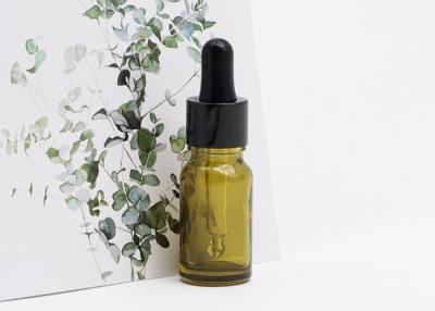 China paquete cosmético de la botella de aceite esencial de la botella de cristal verde clara del dropper del claro de 10ml 30ml 50ml en venta