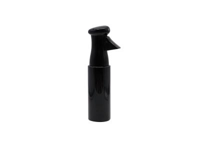 China 250ml Black Fine Mist Trigger Spray Bottle Plastic Alcohol Hair Continuous Bottle for sale