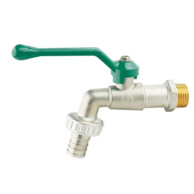 China 1/2'' Brass Wall mounted ball cock valve with steel handle and PTEE Sealing for sale