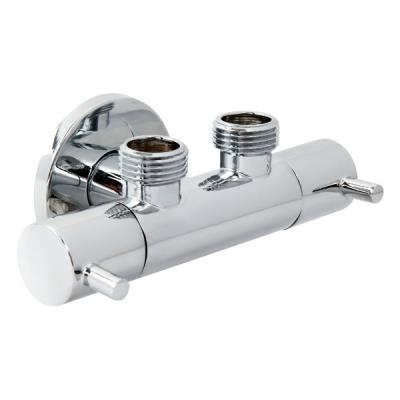 China Bathroom Angle Valve Stop Single Inlet Double Outlet Double Control Valve For Shower Head for sale