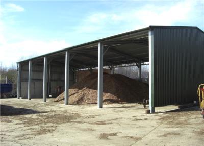 China Multi Purpose Steel Barn Structures For Rural With Open Sided Steel Sheet Clading for sale