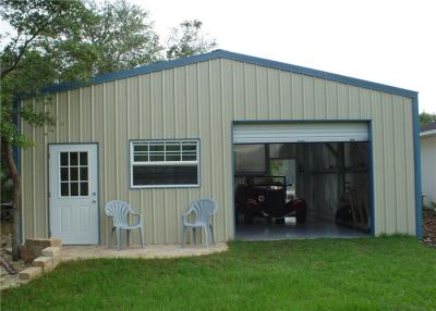 China Fire Resistant  Metal Shed Garage Building / Steel Storage Garage With Electric Gate for sale