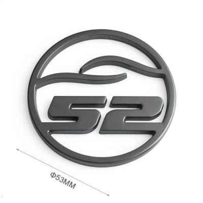 China Matt Gunmetal Metal Logo Car Emblem Customized Metal Car Name Plate For Home Decoration for sale