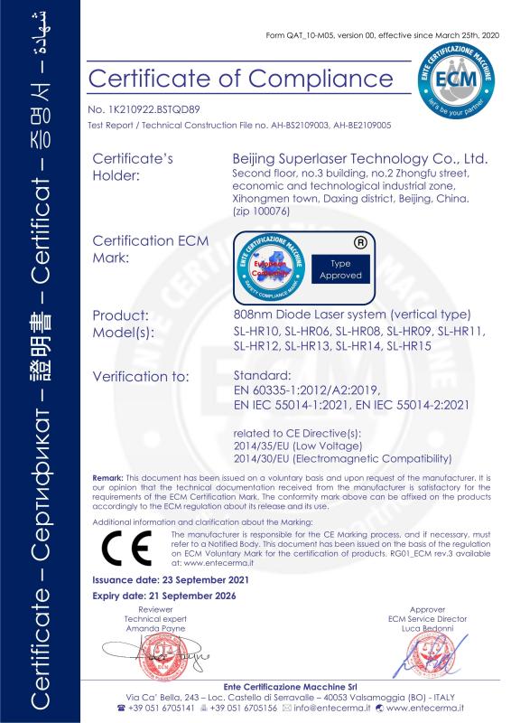 CE - Beijing Superlaser Technology Co., Ltd.