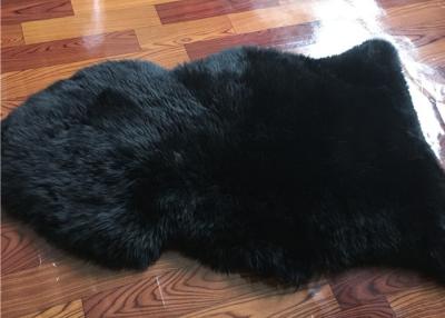 China Gefärbtes schwarzes Schaffell-Vlies bedeckt weich warmes für Kinderraum-Bett-Dekoration  zu verkaufen